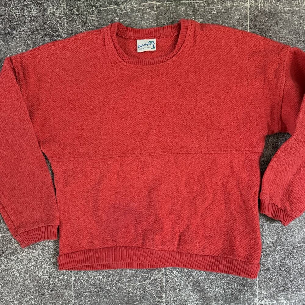 Men's Vintage 90's Senor Lopez Santa Barbara Red Boho Crewneck Sweatshirt Sz M